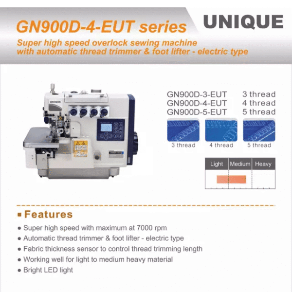 Шевна машина UNIQUE GC900-4-EUT